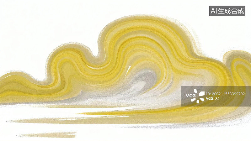 【AI数字艺术】黄白相间波浪纹理抽象画图片素材