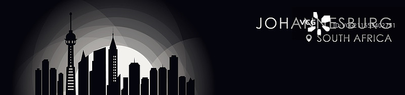 约翰内斯堡南非城市风景横幅黑色图片素材