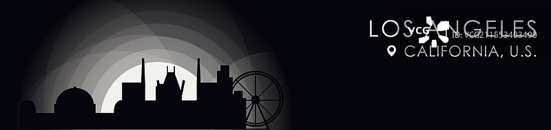 洛杉矶 美国 加利福尼亚州 城市风景横幅图片素材