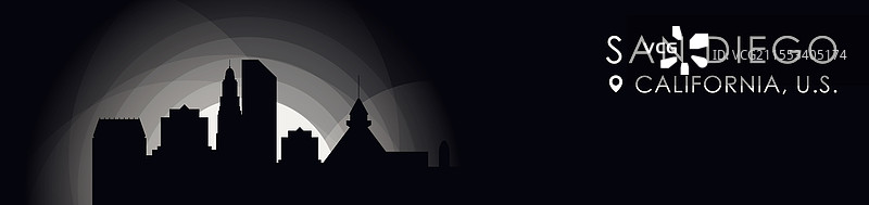 美国加利福尼亚州圣地亚哥城市风景横幅图片素材