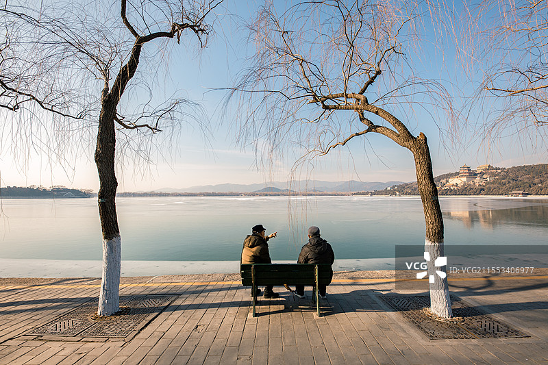 北京市冬至日颐和园冬季户外风光图片素材