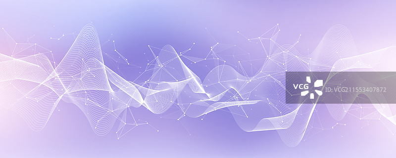 抽象的动态运动线和点的连接图片素材
