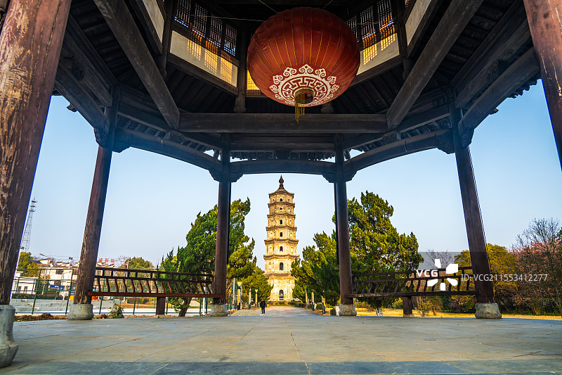 黄山潜口古镇下尖塔，安徽黄山徽州区图片素材