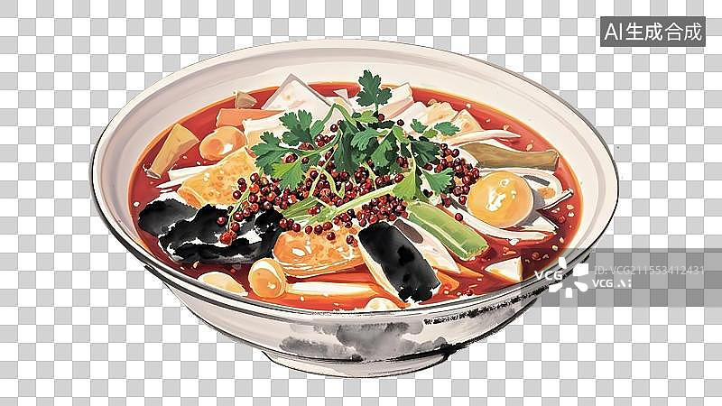 【AI数字艺术】天水麻辣烫-甘肃省特色传统美食土特产小吃图片素材