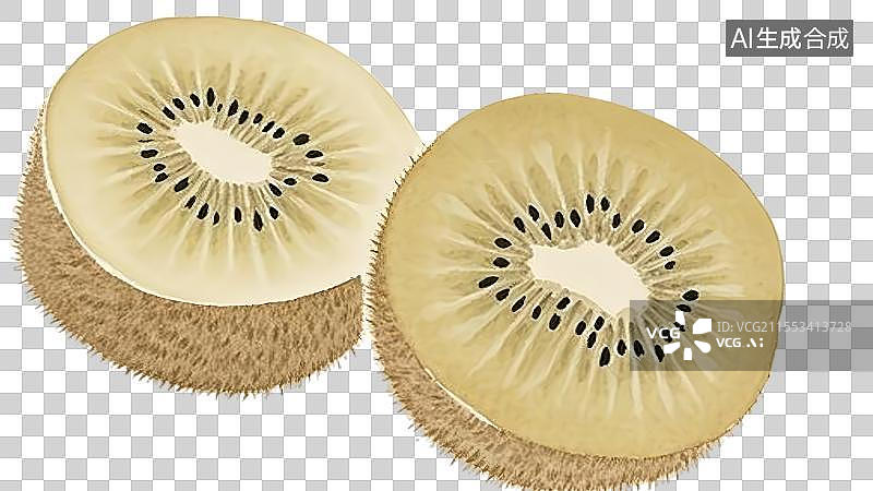 【AI数字艺术】贵州美食-修文猕猴桃土特产水果手绘插画图片素材