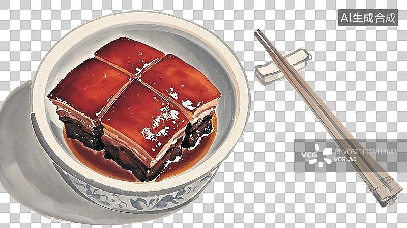 【AI数字艺术】大碗红烧肉（东坡肉）图片素材