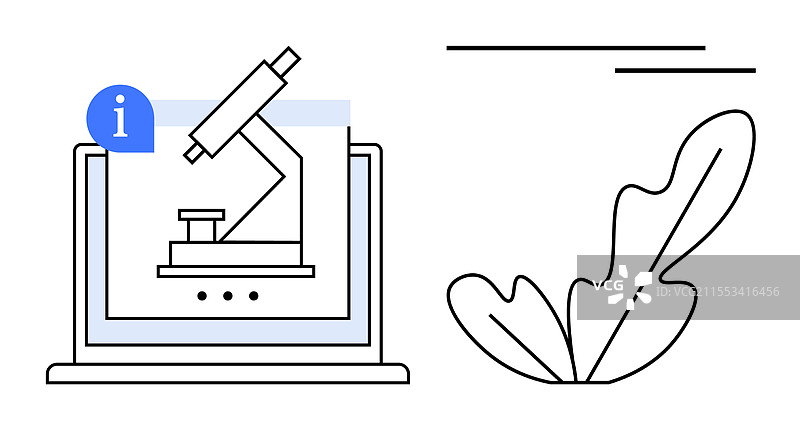 数字学习与科学研究概念图片素材