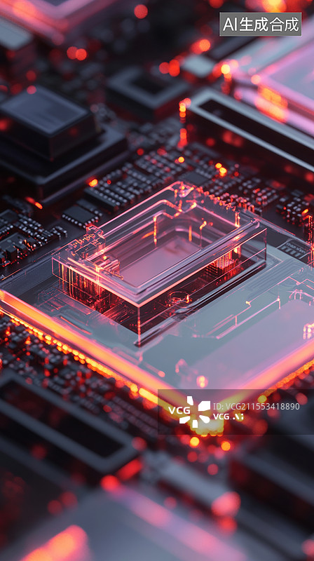 【AI数字艺术】科技芯片背景图片素材