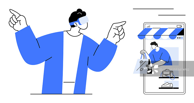 虚拟现实购物增强用户体验图片素材