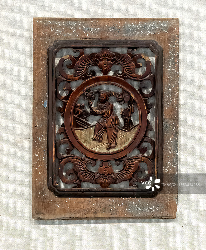 传统文化，雕刻图像，和合二仙图片素材