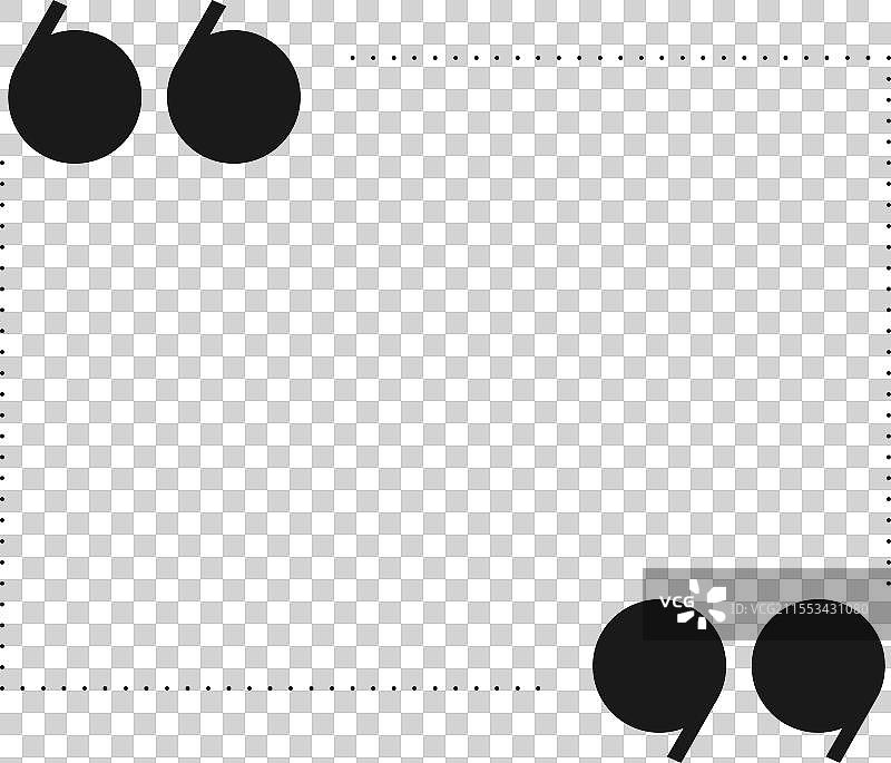 黄色背景上的双引号图片素材