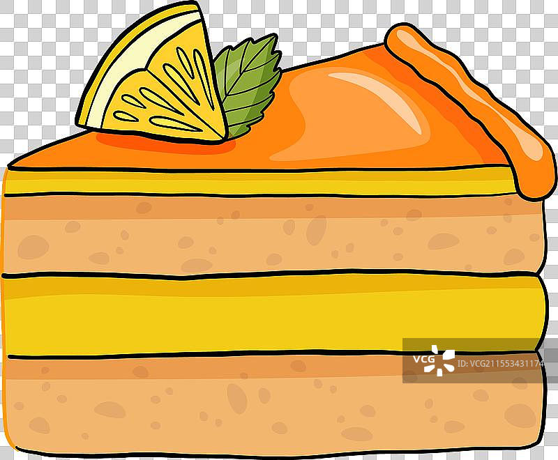 柠檬蛋糕配有柠檬和薄荷碎片图片素材