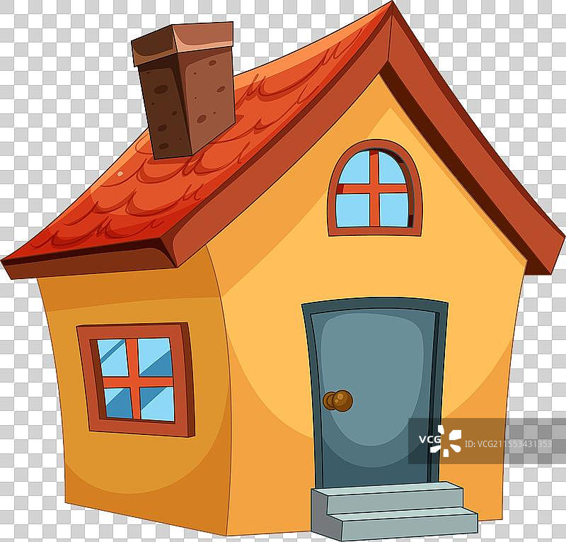 五彩缤纷的小卡通房子图片素材