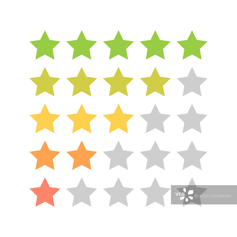 彩色星级评分图标反馈图片素材