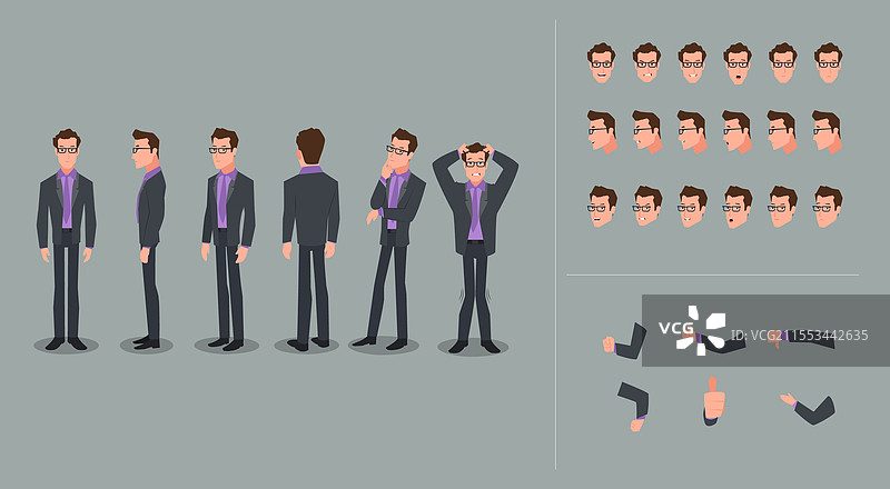 商业人士角色设计模型图图片素材