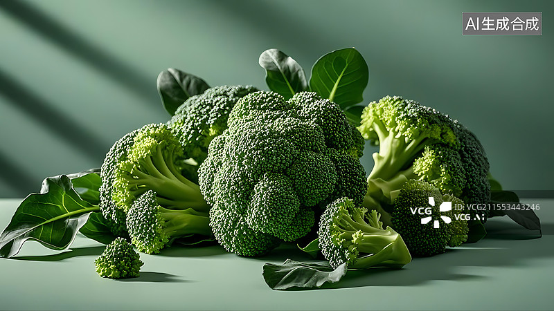 【AI数字艺术】绿色蔬菜海报背景图片素材
