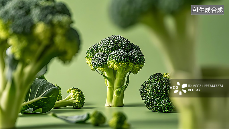【AI数字艺术】绿色蔬菜海报背景图片素材