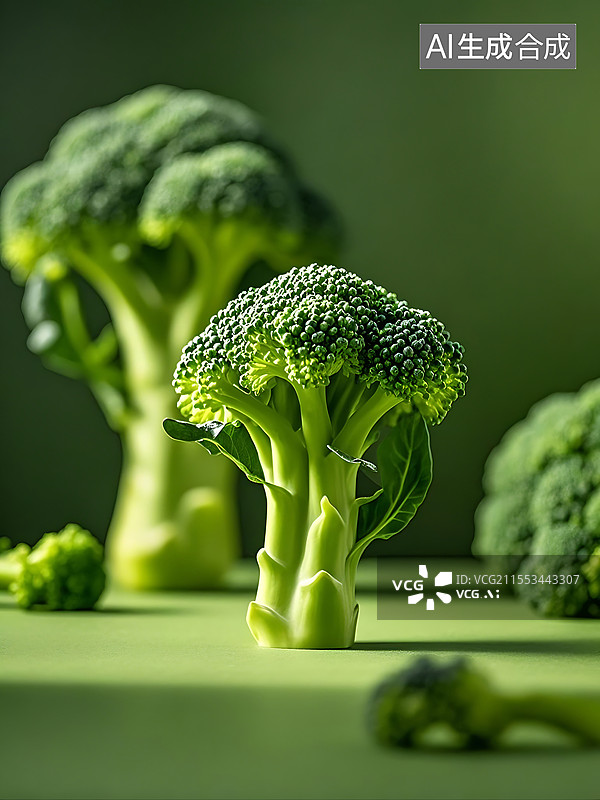【AI数字艺术】绿色蔬菜海报背景图片素材