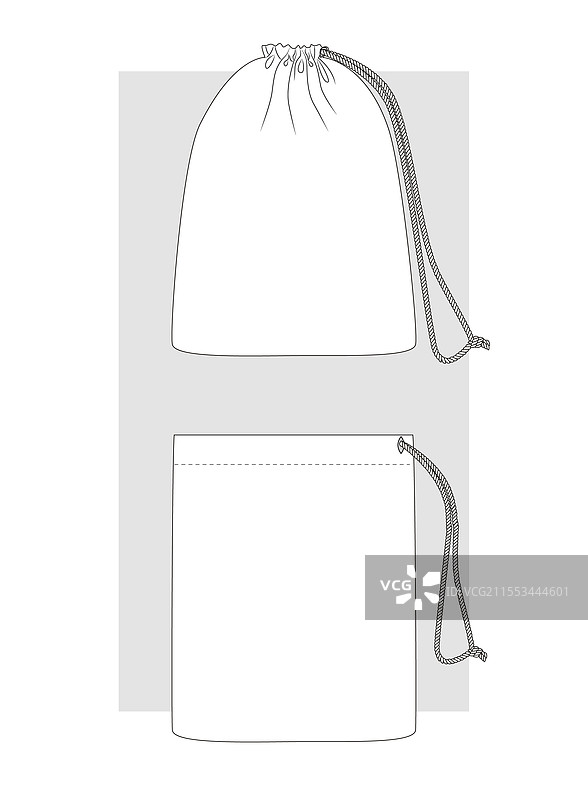 带有收紧绳索的包装图片素材
