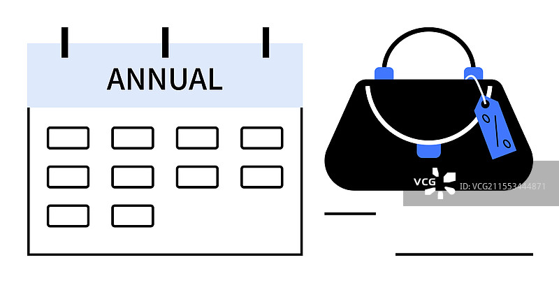年度活动和零售销售概念展示图片素材