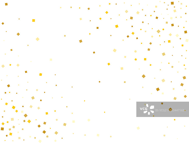 现代金色方形彩纸屑图片素材