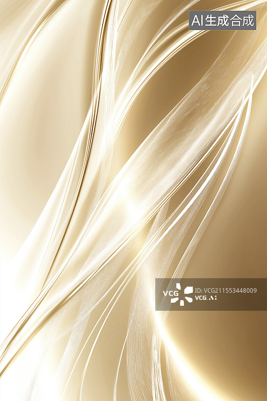【AI数字艺术】金色背景抽象线条图片素材