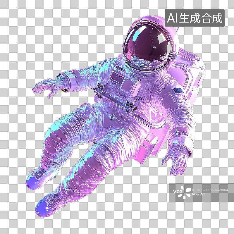 【AI数字艺术】赛博朋克风太空宇航员图片素材