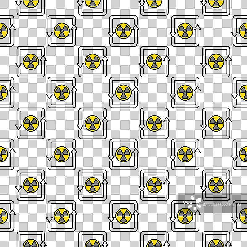 带有辐射符号的箭头，核区彩色图片素材