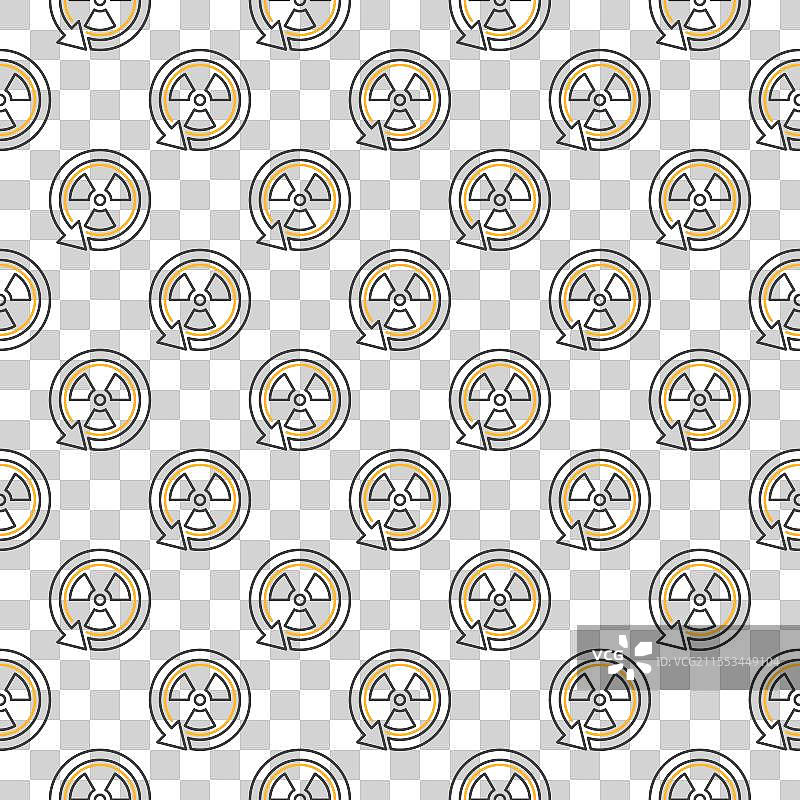 带有辐射危险区的箭头细线图形图片素材