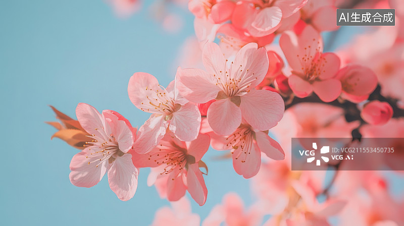 【AI数字艺术】春日里的桃花图片素材