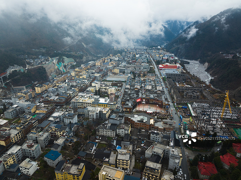 泸定磨西古镇自然风光图片素材