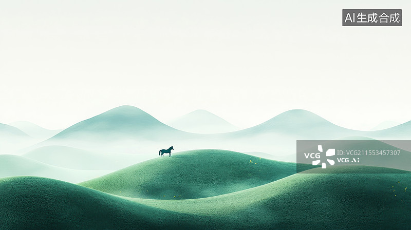 【AI数字艺术】草原骏马素材图片图片素材