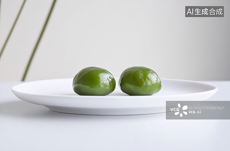 【AI数字艺术】春天清明节美食青团图片素材