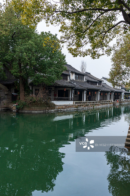 江苏苏州吴江黎里古镇冬季风光图片素材