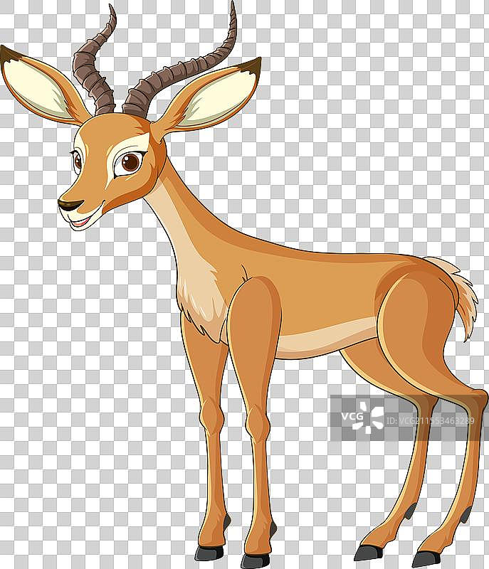 微笑的风格化羚羊图形图片素材