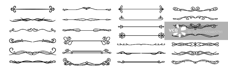 边框或分隔线框旋涡装饰图片素材