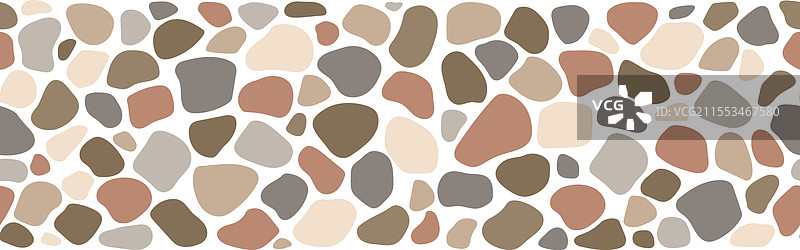 鹅卵石马赛克无缝图案边框道路图片素材