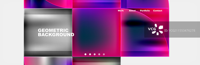 圆形三角形和正方形网站页面模板图片素材