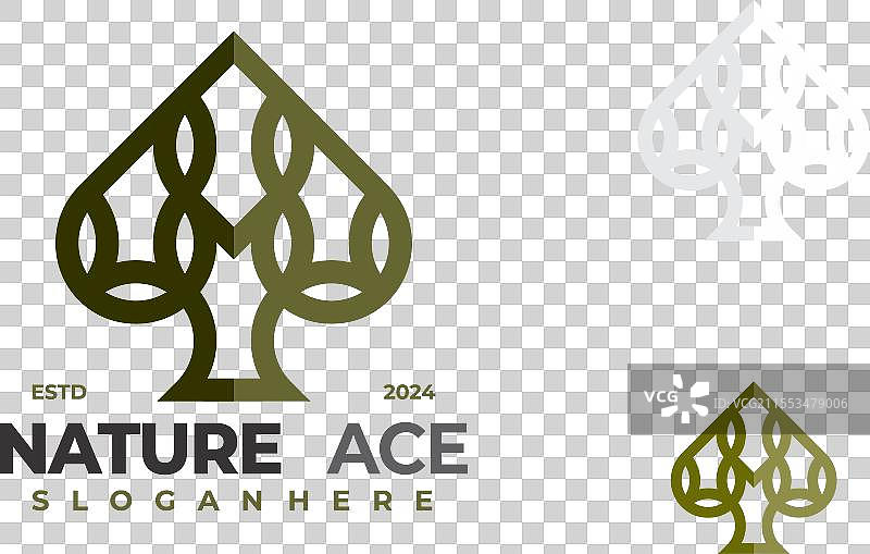 字母M自然黑桃标志设计符号图片素材