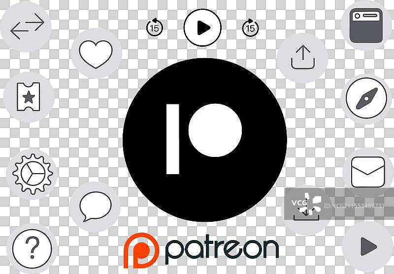 Patreon 社交网络颜色图片素材