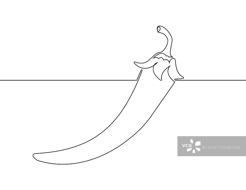 连续线条的辣椒图片素材