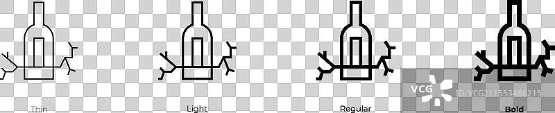 biska图标，细体、常规体和粗体风格图片素材