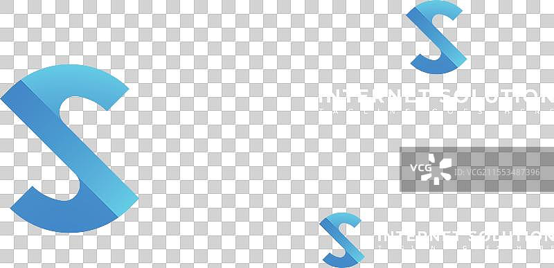 抽象的首字母是或si标志图片素材