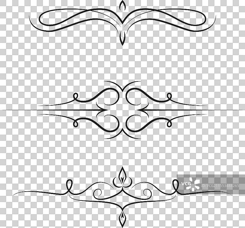 书法风格的复古边框图片素材