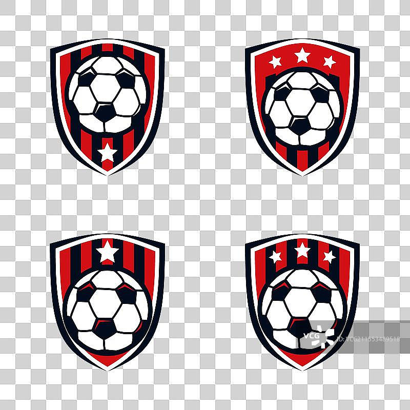 足球俱乐部队徽标志套件图片素材