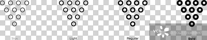 保龄球图标，细线、常规和粗体风格图片素材