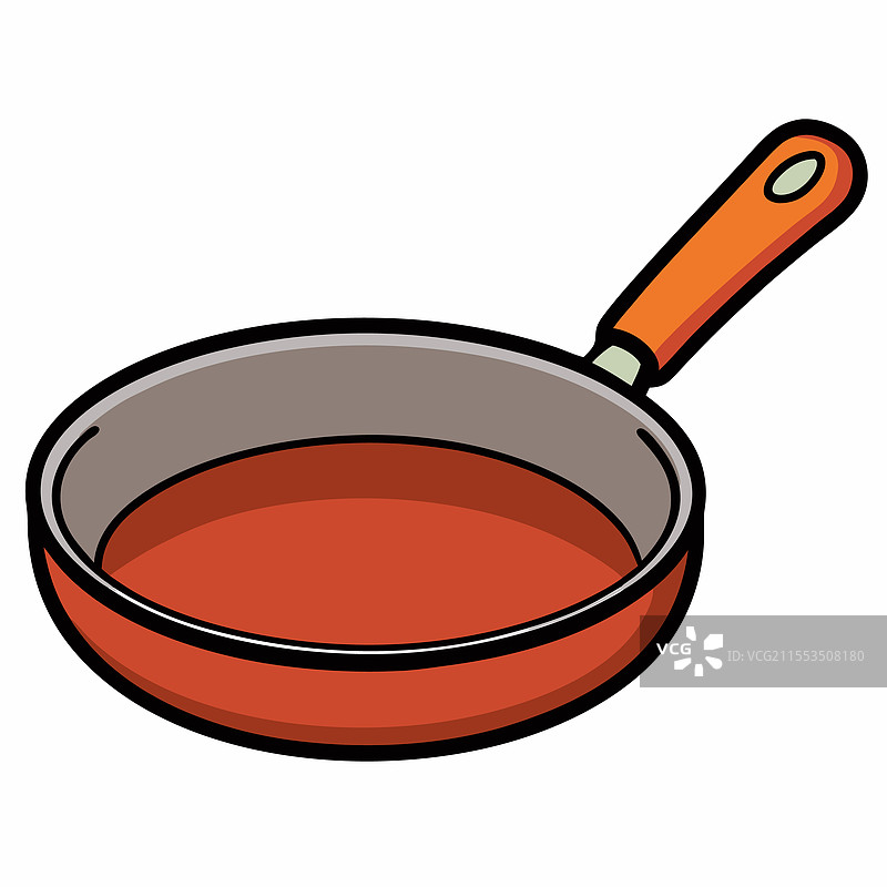 平底锅扁平设计图片素材