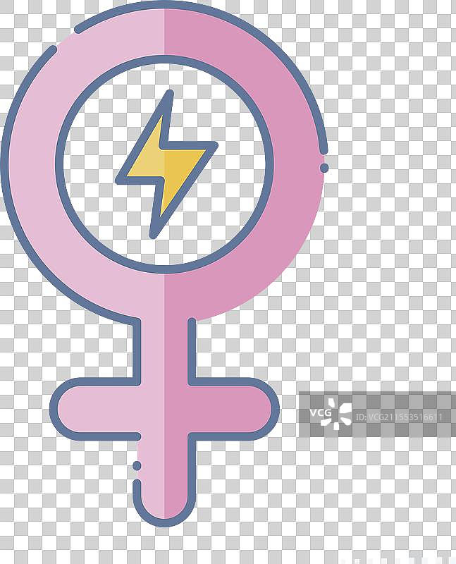 与国际妇女节相关的女性力量图标图片素材