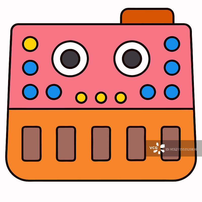 合成器扁平设计图片素材