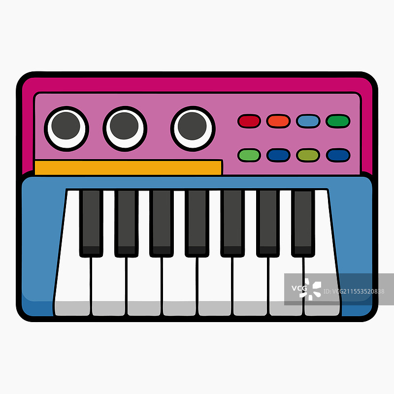 合成器扁平设计图片素材